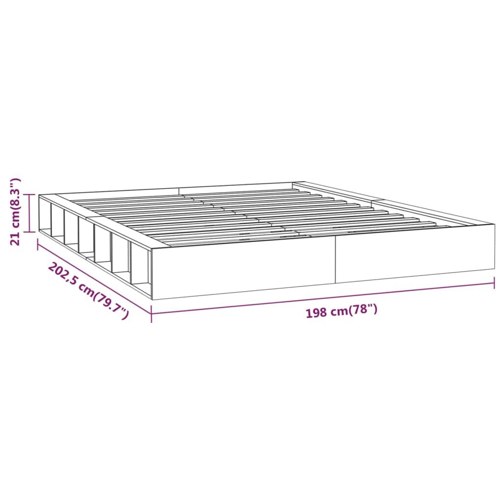 Πλαίσιο Κρεβατιού Μελί 180 x 200 εκ. Μασίφ Ξύλο 6FT Super King