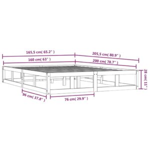 Πλαίσιο Κρεβατιού 160 x 200 εκ. από Μασίφ Ξύλο