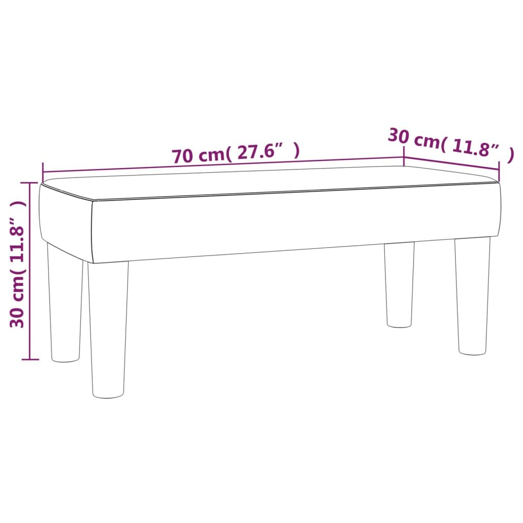 Πάγκος Πράσινος 70 x 30 x 30 εκ. Υφασμάτινος