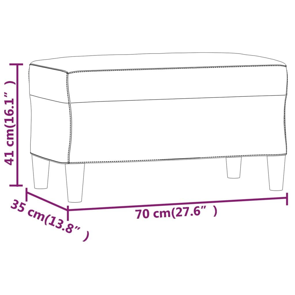 Πάγκος Κρεμ 70 x 35 x 41 εκ. Υφασμάτινος