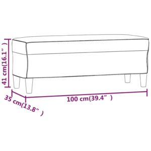 Πάγκος Κρεμ 100x35x41 εκ. Υφασμάτινος