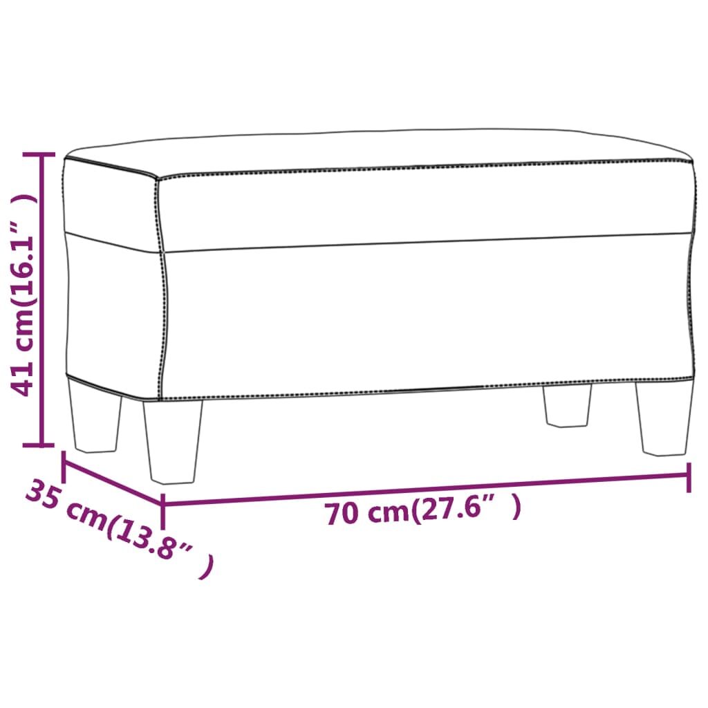 Πάγκος Μαύρο 70 x 35 x 41 εκ. από Ύφασμα Μικροϊνών