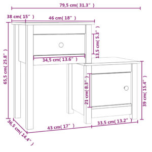 Κομοδίνο 79 x 38 x 65