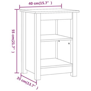 Κομοδίνα 2 τεμ. 40 x 35 x 55 εκ. από Μασίφ Ξύλο Πεύκου