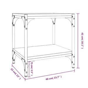 Έπιπλο Τηλεόρασης Μαύρο 40x33x41 εκ Επεξεργασμένο Ξύλο & Ατσάλι