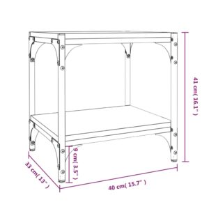 Έπιπλο Τηλεόρασης Καφέ Δρυς 40x33x41 εκ. Επεξ. Ξύλο & Ατσάλι