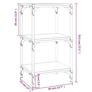 Βιβλιοθήκη Μαύρη 40 x 33 x 70