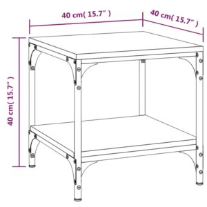 Τραπεζάκια Σαλονιού 2 τεμ. Καπνιστή Δρυς 40x40x40 εκ Επεξ. Ξύλο