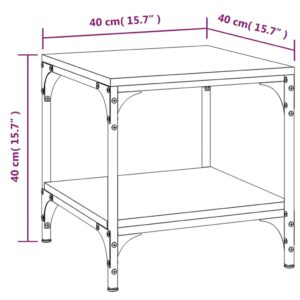 Τραπεζάκια Σαλονιού 2 τεμ Καφέ Δρυς 40x40x40 εκ. Επεξ. Ξύλο