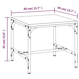 Βοηθητικό Τραπέζι Μαύρο 40 x 40 x 35 εκ. από Επεξεργασμένο Ξύλο