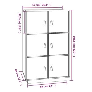 Ντουλάπι Ψηλό Λευκό 67 x 40 x 108