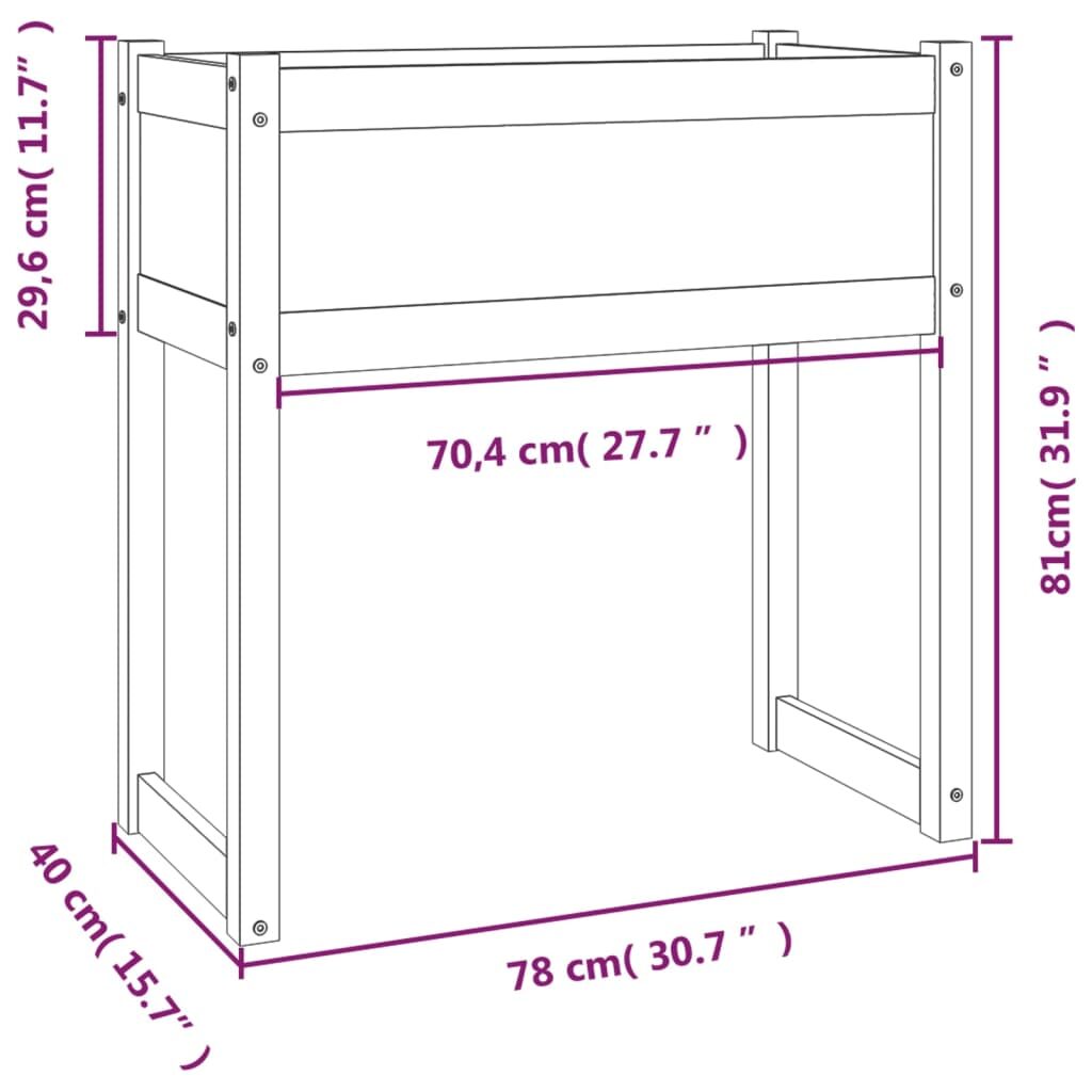 Ζαρντινιέρα 78x40x81 εκ. από Μασίφ Ξύλο Πεύκου