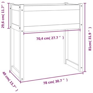 Ζαρντινιέρα 78x40x81 εκ. από Μασίφ Ξύλο Πεύκου