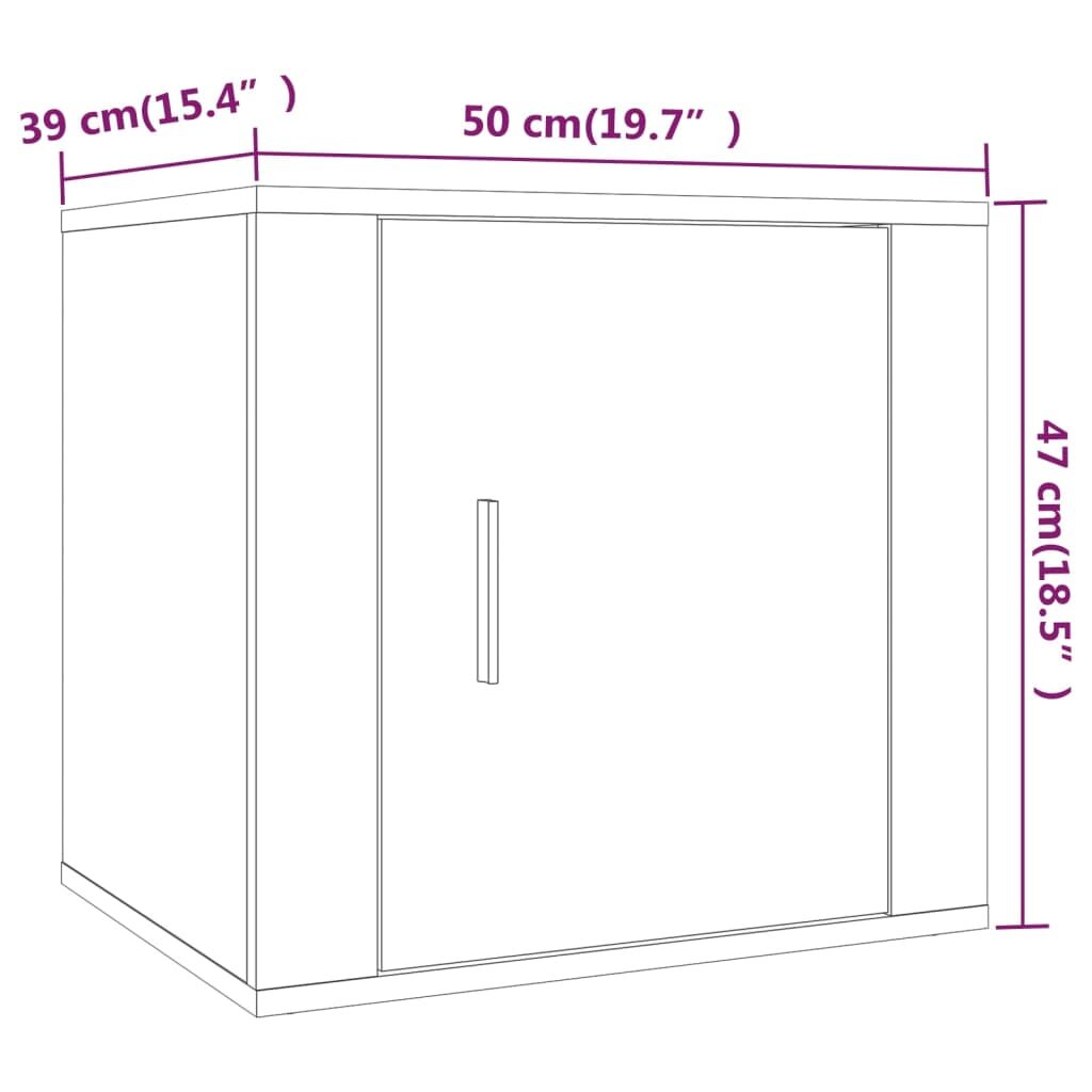 Κομοδίνα 2 τεμ. Μαύρα 50 x 39 x 47 εκ.