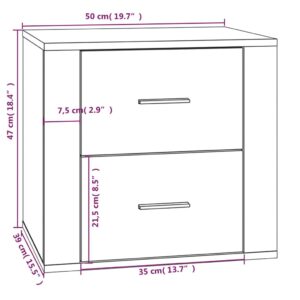 Κομοδίνο Καπνιστή Δρυς 50 x 39 x 47 εκ.