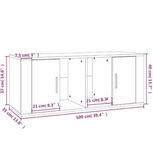 Έπιπλο Τηλεόρασης Λευκό 100 x 35 x 40 εκ. Επεξ. Ξύλο