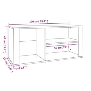 Παπουτσοθήκη Γυαλιστερό Λευκό 100x35x45 εκ. Επεξεργασμένο Ξύλο