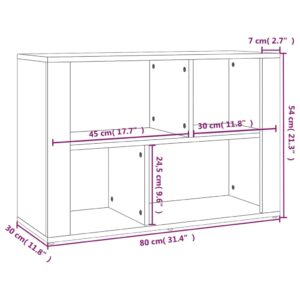 Ντουλάπι Γκρι Σκυροδέματος 80x30x54 εκ. Επεξεργασμένο Ξύλο