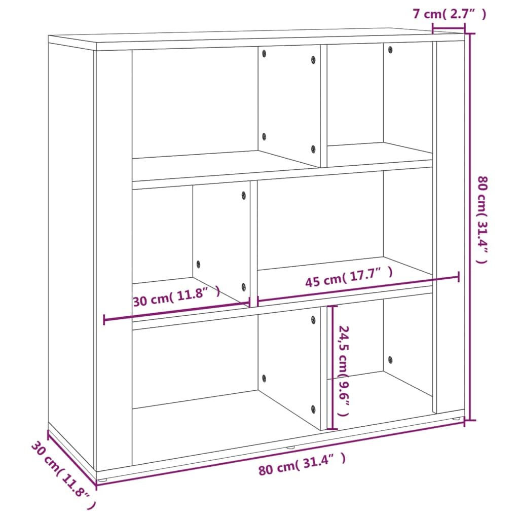 Ντουλάπι Γκρι Σκυροδέματος 80x30x80 εκ. Επεξεργασμένο Ξύλο