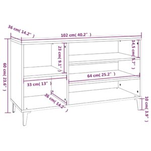 Παπουτσοθήκη Γκρι Sonoma 102x36x60 εκ. από Επεξεργασμένο Ξύλο