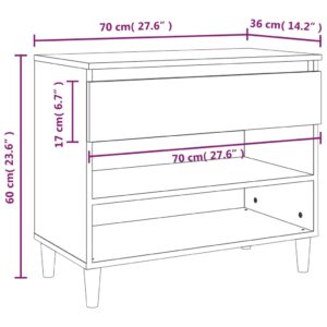 Παπουτσοθήκη Γυαλιστερή Λευκή 70x36x60 εκ. Επεξεργασμένο Ξύλο