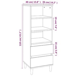 Ντουλάπι Καπνιστή Δρυς 40x36x110 εκ. από Επεξεργασμένο Ξύλο