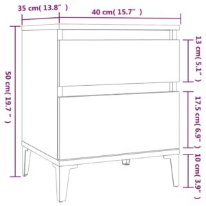 Κομοδίνα 2 τεμ. Λευκά 40 x 35 x 50 εκ.