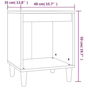 Κομοδίνα 2 τεμ. Γυαλιστερό Λευκό 40 x 35 x 50 εκ.