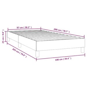 Πλαίσιο Κρεβατιού Boxspring Σκούρο Καφέ 100x200 εκ. Υφασμάτινο