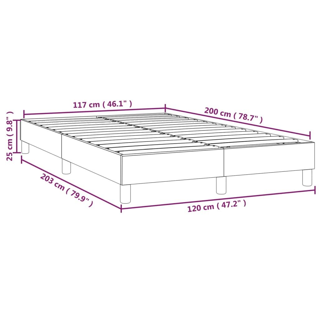 Πλαίσιο Κρεβατιού Boxspring Σκούρο Καφέ 120x200 εκ. Υφασμάτινο