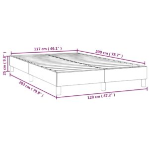 Πλαίσιο Κρεβατιού Boxspring Σκούρο Καφέ 120x200 εκ. Υφασμάτινο