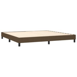 Πλαίσιο Κρεβατιού Boxspring Σκούρο Καφέ 200x200 εκ. Υφασμάτινο