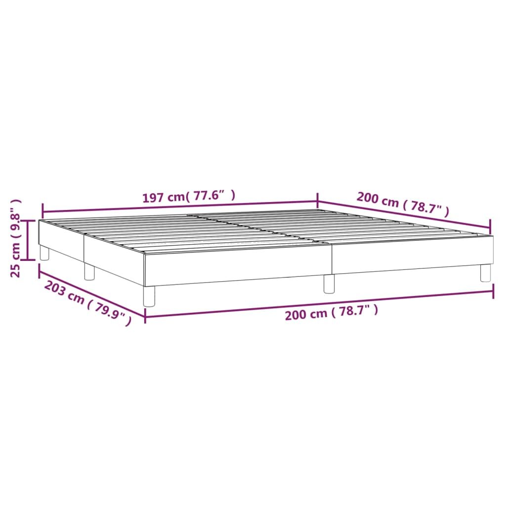 Πλαίσιο Κρεβατιού Boxspring Σκούρο Καφέ 200x200 εκ. Υφασμάτινο