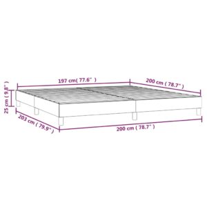 Πλαίσιο Κρεβατιού Boxspring Μπλε 200x200 εκ. Υφασμάτινο