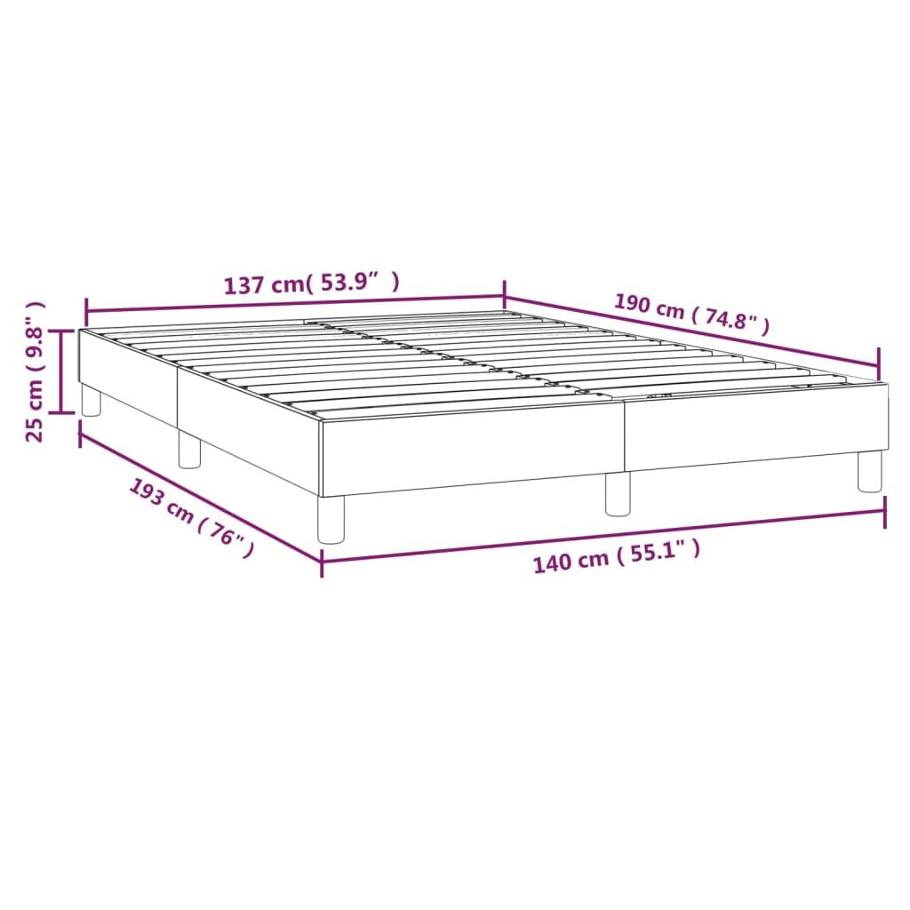 Πλαίσιο Κρεβατιού Boxspring Πράσινο 140 x 190 εκ. Υφασμάτινο