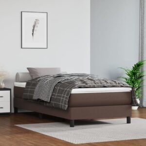 Πλαίσιο Κρεβατιού Boxspring Καφέ 80 x 200 εκ. Συνθετικό Δέρμα