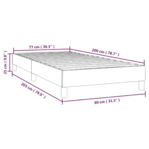 Πλαίσιο Κρεβατιού Boxspring Καφέ 80 x 200 εκ. Συνθετικό Δέρμα