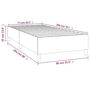 Πλαίσιο Κρεβατιού Boxspring Σκούρο Καφέ 80x200 εκ. Υφασμάτινο