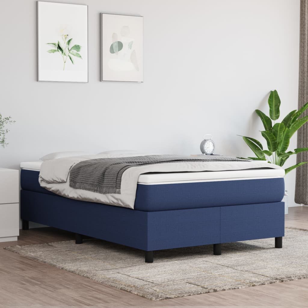 Πλαίσιο Κρεβατιού Boxspring Μπλε 120x200 εκ. Υφασμάτινο