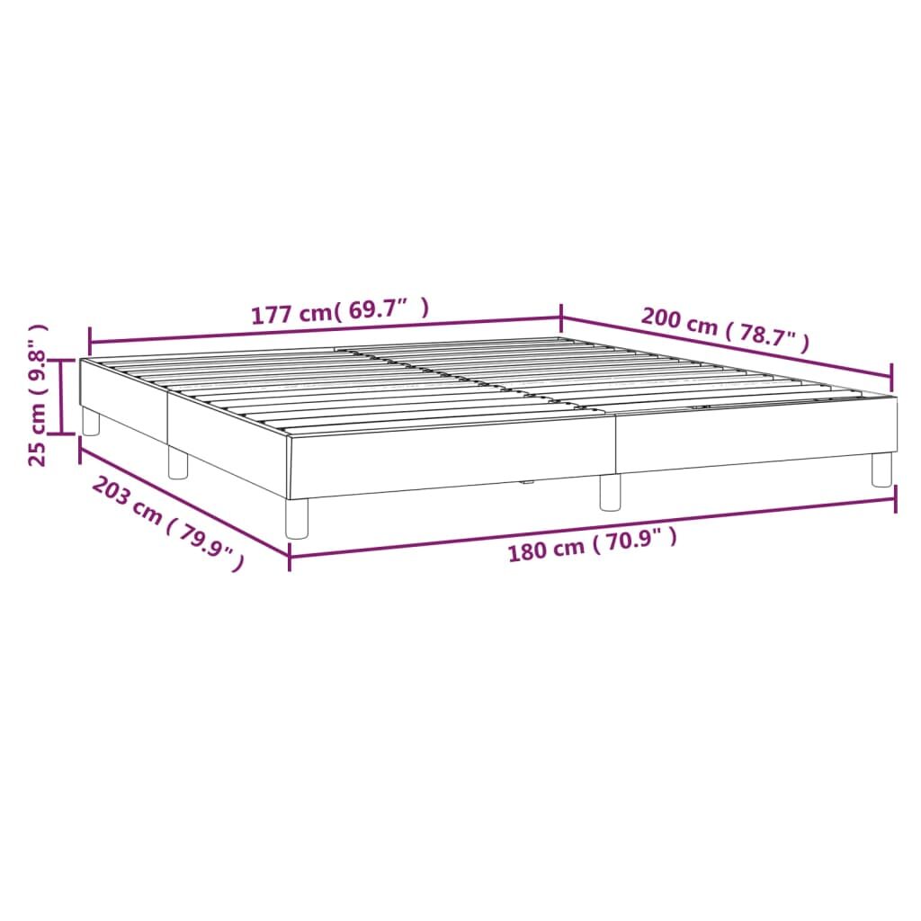 Πλαίσιο Κρεβατιού Boxspring Πράσινο 180x200 εκ. Υφασμάτινο