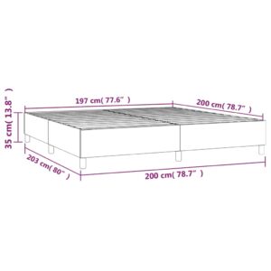 Πλαίσιο Κρεβατιού Boxspring Πράσινο 200x200 εκ. Υφασμάτινο