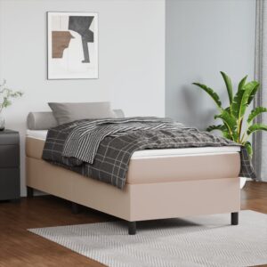 Πλαίσιο Κρεβατιού Boxspring Καπουτσίνο 80x200 εκ. Συνθετ. Δέρμα