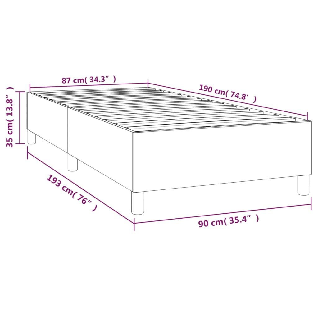 Πλαίσιο Κρεβατιού Boxspring Κρεμ 90x190 εκ. Συνθετικό Δέρμα