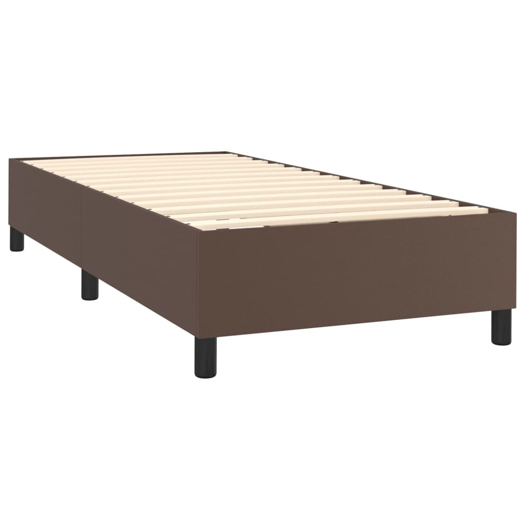 Πλαίσιο Κρεβατιού Boxspring Καφέ 90x190 εκ. Συνθετικό Δέρμα