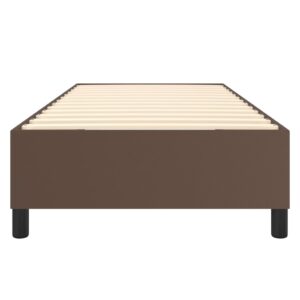 Πλαίσιο Κρεβατιού Boxspring Καφέ 90x190 εκ. Συνθετικό Δέρμα