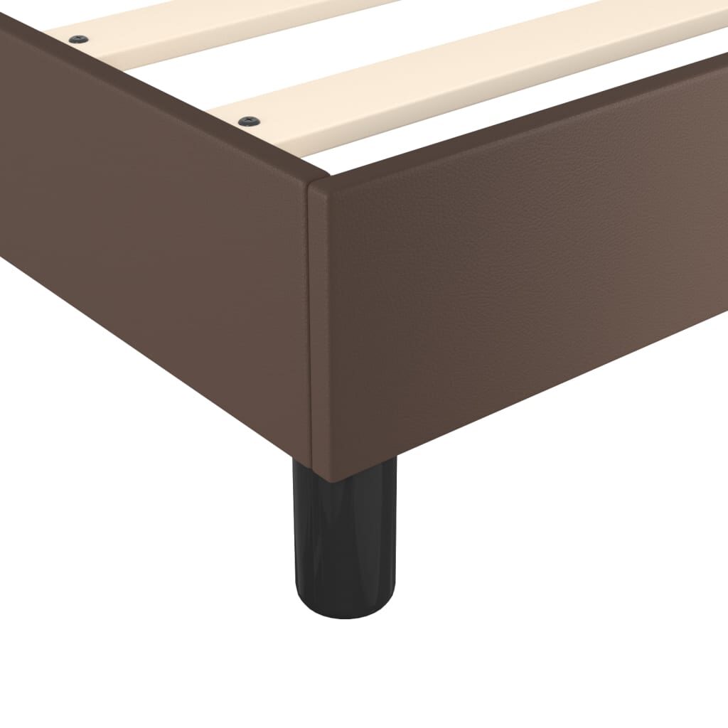 Πλαίσιο Κρεβατιού Boxspring Καφέ 90x190 εκ. Συνθετικό Δέρμα