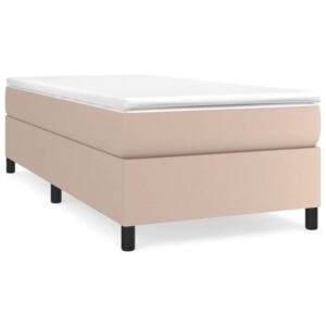 Πλαίσιο Κρεβατιού Boxspring Καπουτσίνο 100x200εκ. Συνθετ. Δέρμα