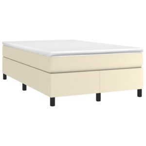 Πλαίσιο Κρεβατιού Boxspring Κρεμ 120x200 εκ. Συνθετικό Δέρμα