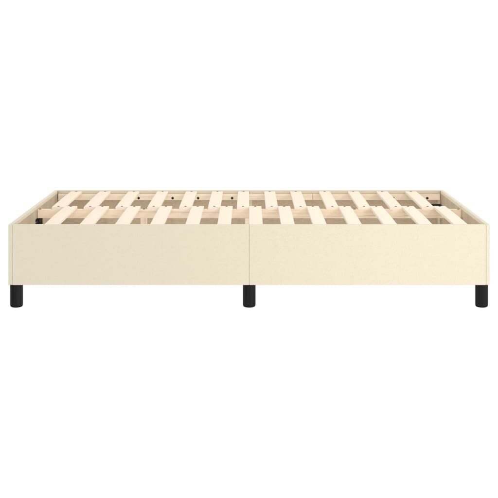 Πλαίσιο Κρεβατιού Boxspring Κρεμ 120x200 εκ. Συνθετικό Δέρμα