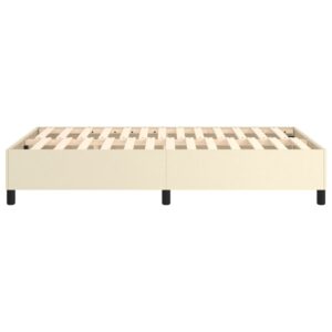 Πλαίσιο Κρεβατιού Boxspring Κρεμ 120x200 εκ. Συνθετικό Δέρμα